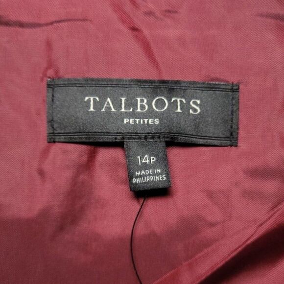 Talbots Textured Plaid Pencil Skirt Sz 14P - Picture 6 of 9